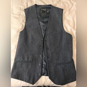 Topman navy vest size us38